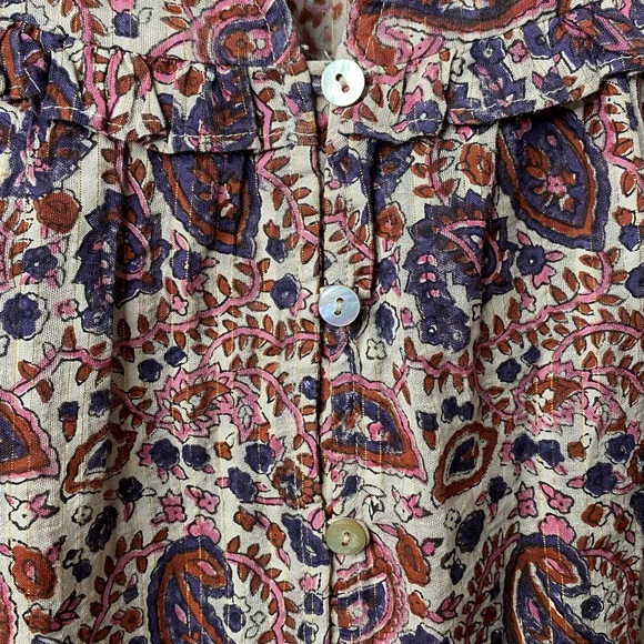 Cleobella Samara Bishop Sleeve Printed Cotton Blouse - Picture 6 of 10